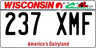 WI license plate 237XMF