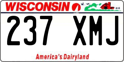 WI license plate 237XMJ