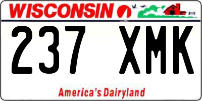 WI license plate 237XMK