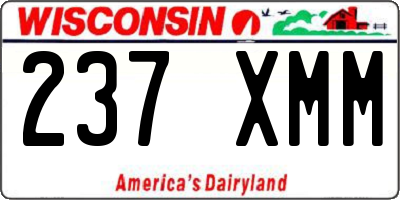 WI license plate 237XMM