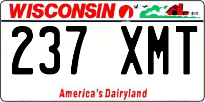 WI license plate 237XMT