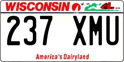 WI license plate 237XMU