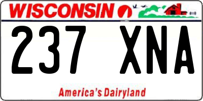 WI license plate 237XNA
