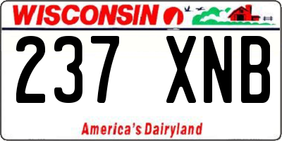 WI license plate 237XNB