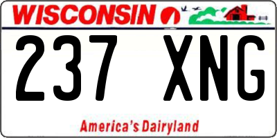 WI license plate 237XNG