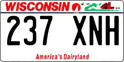 WI license plate 237XNH