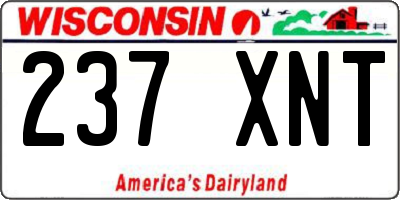 WI license plate 237XNT