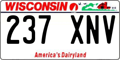 WI license plate 237XNV