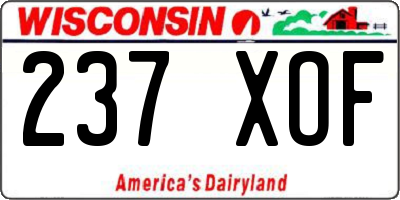 WI license plate 237XOF