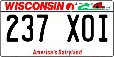WI license plate 237XOI