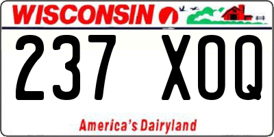 WI license plate 237XOQ