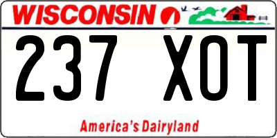 WI license plate 237XOT