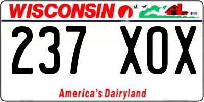 WI license plate 237XOX
