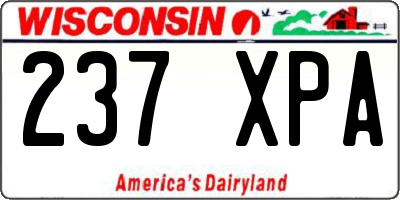 WI license plate 237XPA
