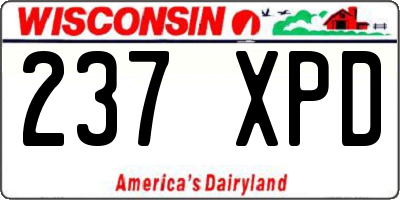 WI license plate 237XPD
