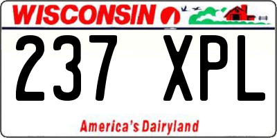 WI license plate 237XPL