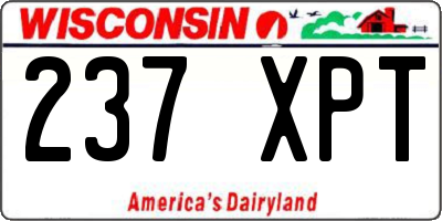 WI license plate 237XPT