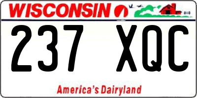WI license plate 237XQC