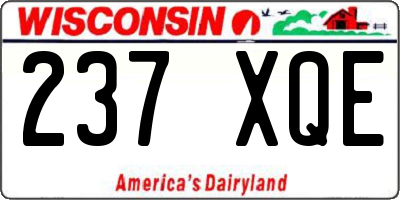 WI license plate 237XQE