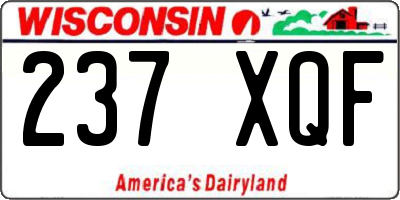 WI license plate 237XQF