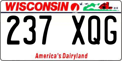 WI license plate 237XQG