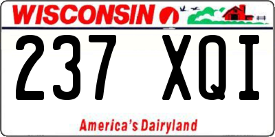 WI license plate 237XQI