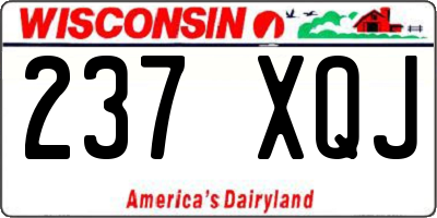 WI license plate 237XQJ
