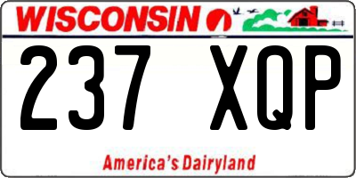WI license plate 237XQP