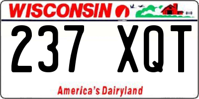 WI license plate 237XQT