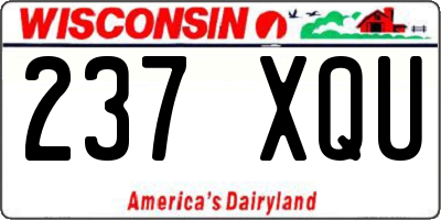 WI license plate 237XQU