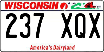 WI license plate 237XQX