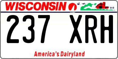 WI license plate 237XRH