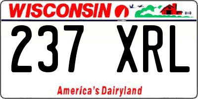 WI license plate 237XRL