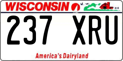WI license plate 237XRU