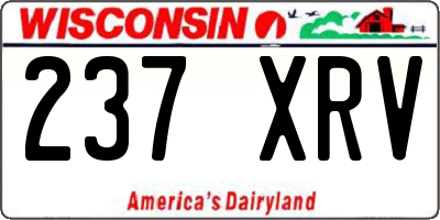 WI license plate 237XRV