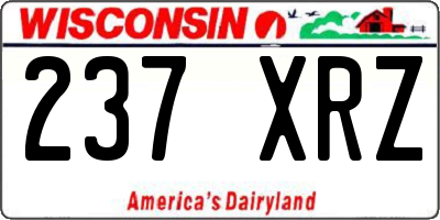 WI license plate 237XRZ