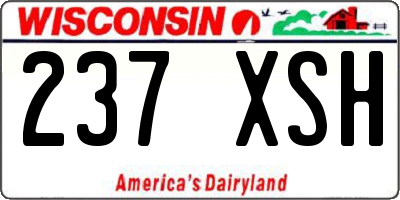 WI license plate 237XSH