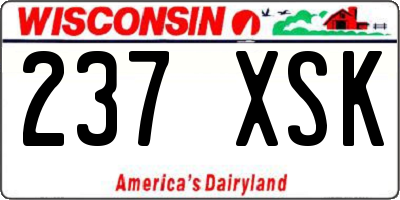 WI license plate 237XSK