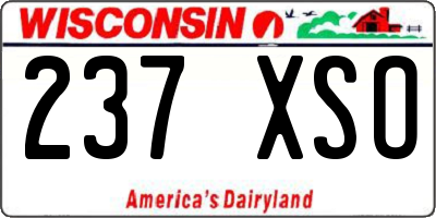 WI license plate 237XSO