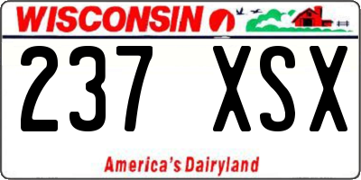 WI license plate 237XSX