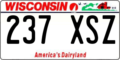 WI license plate 237XSZ