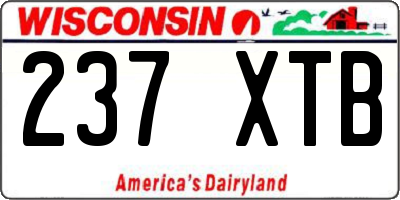 WI license plate 237XTB