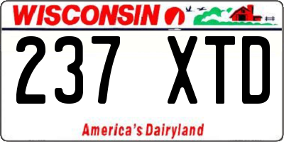 WI license plate 237XTD