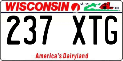 WI license plate 237XTG
