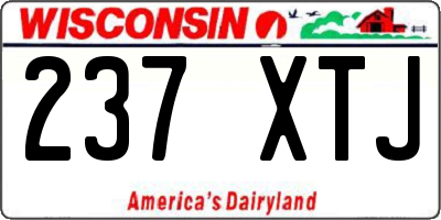 WI license plate 237XTJ