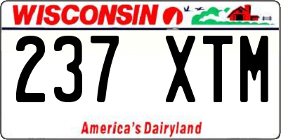 WI license plate 237XTM