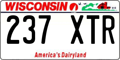 WI license plate 237XTR