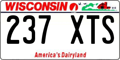 WI license plate 237XTS