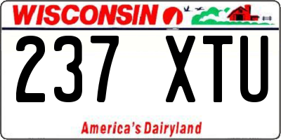 WI license plate 237XTU