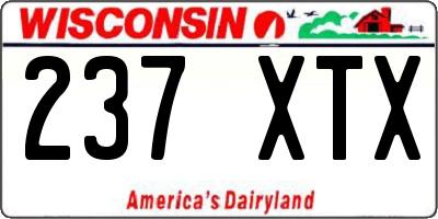WI license plate 237XTX